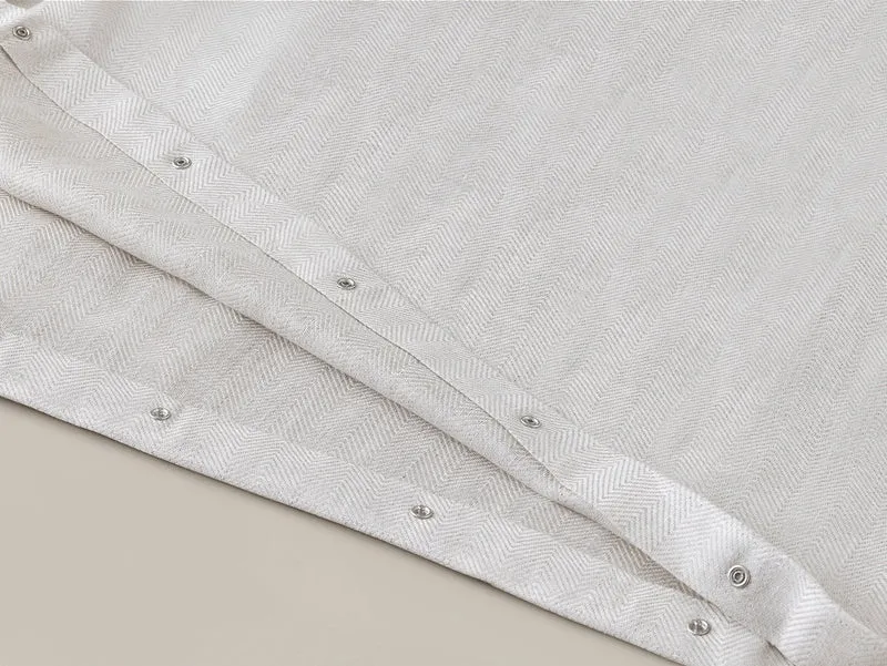 The Herringbone Duvet Cover - Oatmeal