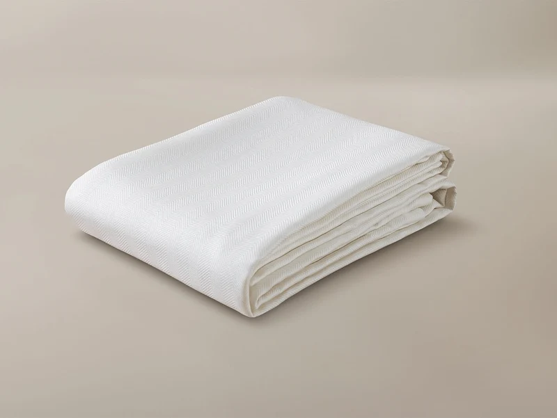 The Herringbone Duvet Cover - White