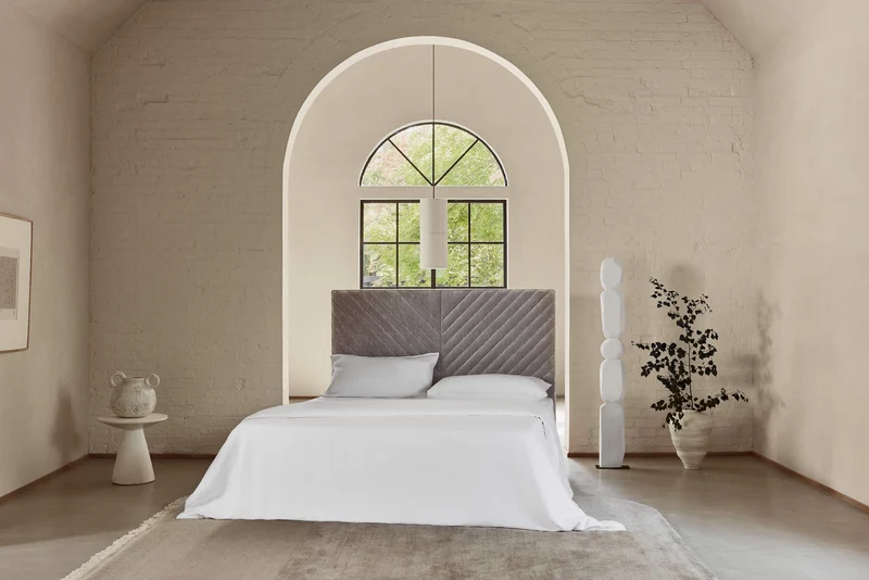 The Herringbone Duvet Cover - White