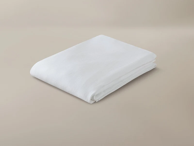 The Organic Linen Fitted Sheet - White