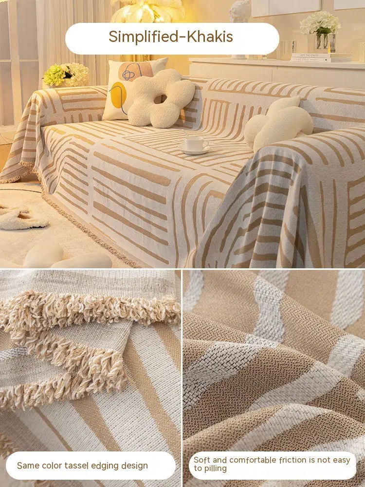 Plaid Canapé Chenille Stripes YBGreen