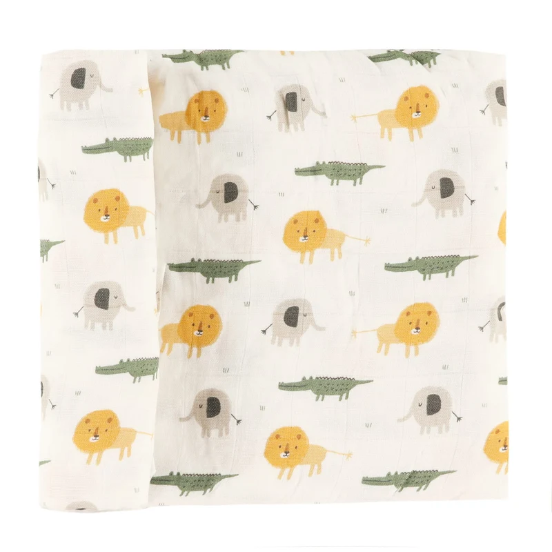 Couverture Mousseline Bambou - Safari