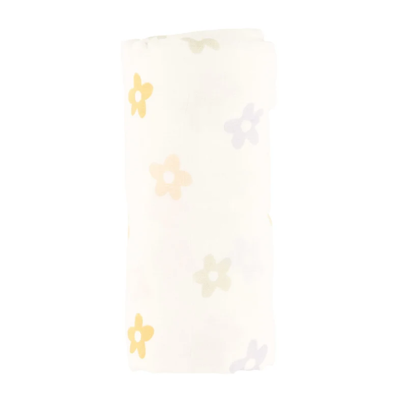 Couverture Mousseline Bambou - Fleurs