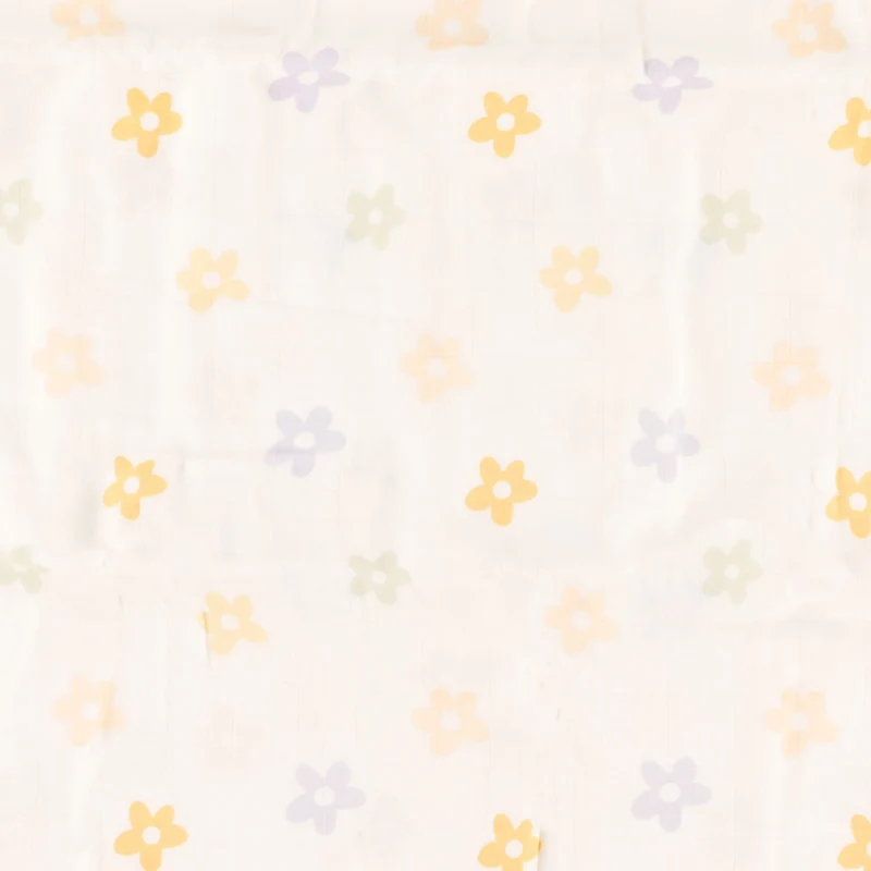 Couverture Mousseline Bambou - Fleurs