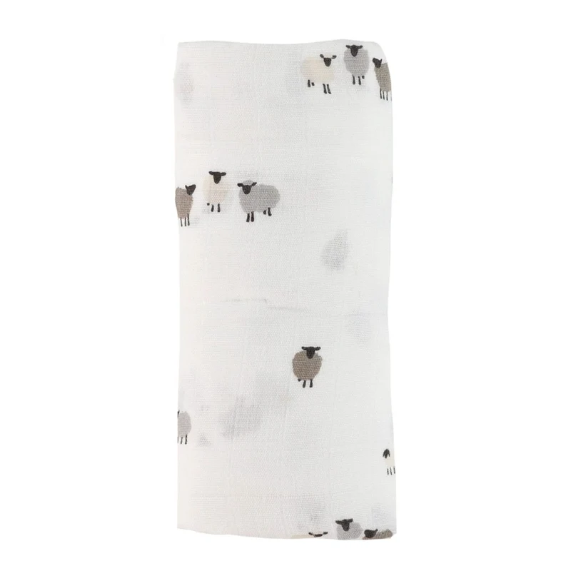 Couverture Mousseline Bambou Moutons - Édition spéciale Laura Lémerveil