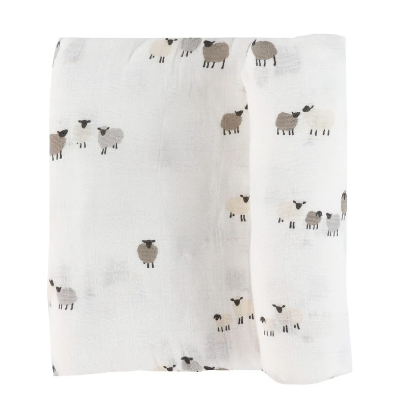 Couverture Mousseline Bambou Moutons - Édition spéciale Laura Lémerveil
