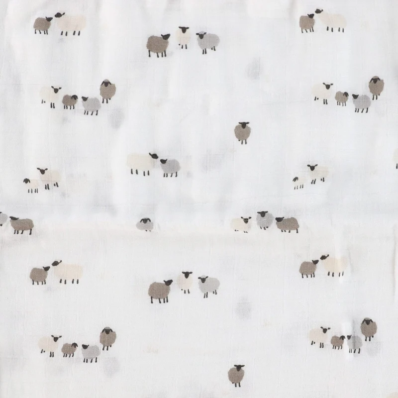 Couverture Mousseline Bambou Moutons - Édition spéciale Laura Lémerveil