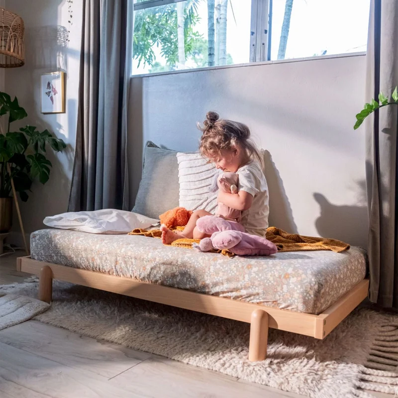 Couchette convertible 4 en 1 Bliss - Blanc/Naturel