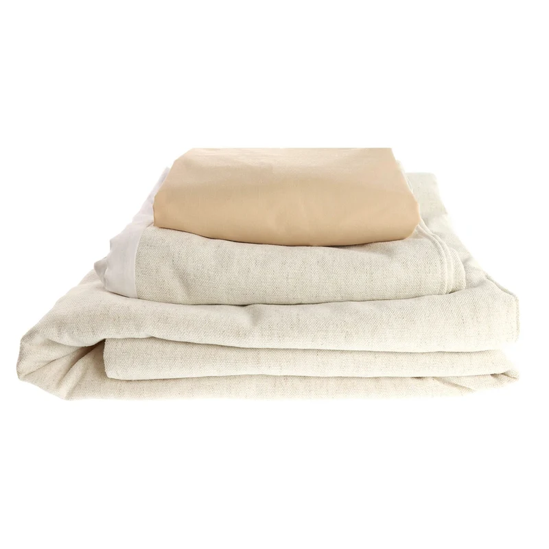 Literie 3 Morceaux - Beige Aspect Lin