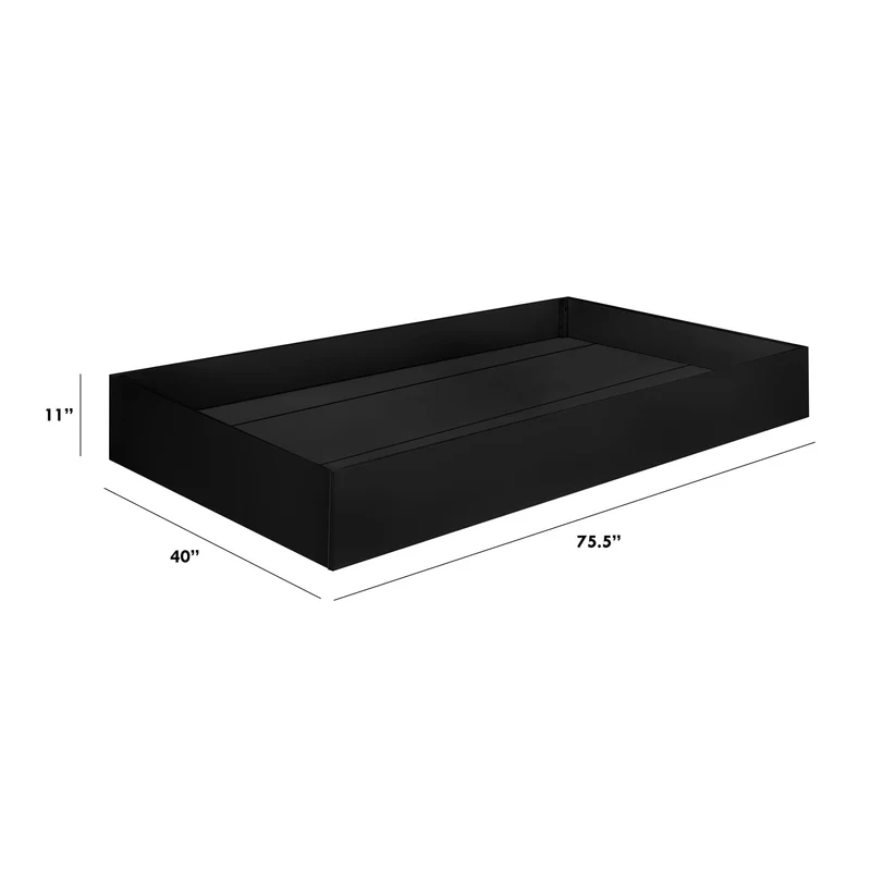 Tiroir de Rangement pour Lit Gigogne Simple Universel - Noir