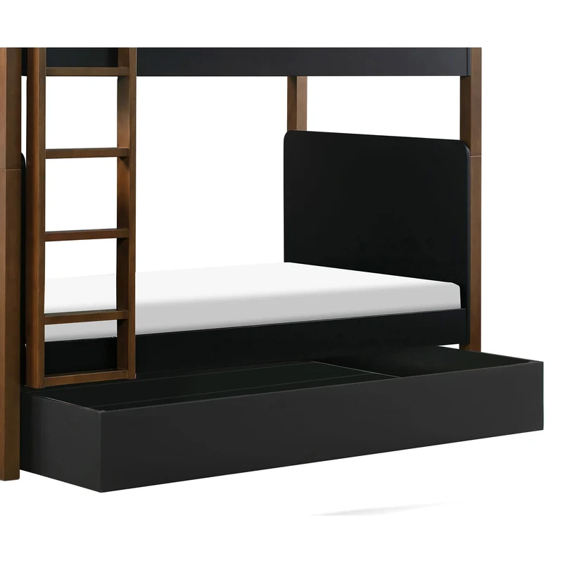 Tiroir de Rangement pour Lit Gigogne Simple Universel - Noir