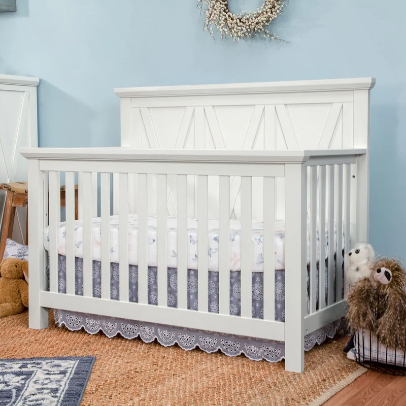 Couchette Évolutive 3 en 1 Emory Farmhouse - Blanc Lin