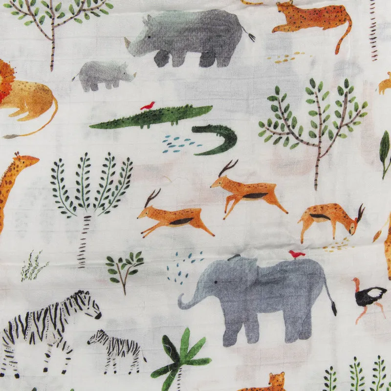 Couverture Mousseline Bambou - Safari