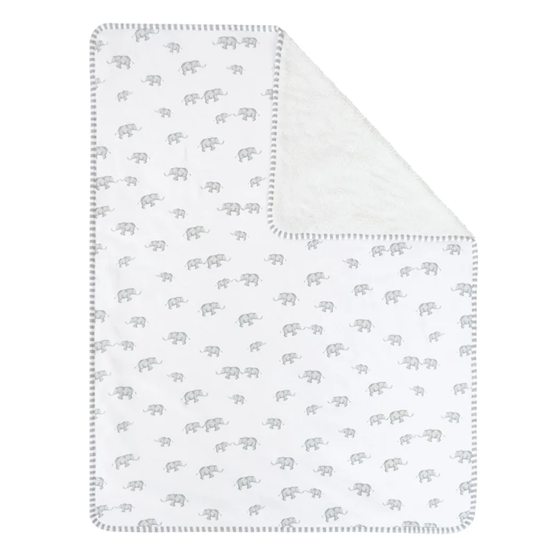 Couverture Sherpa - Eléphant Gris