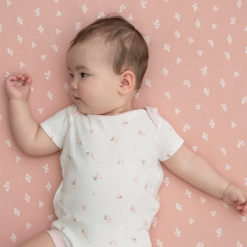 Drap Contour pour Lit de Bébé - Rose Dusty