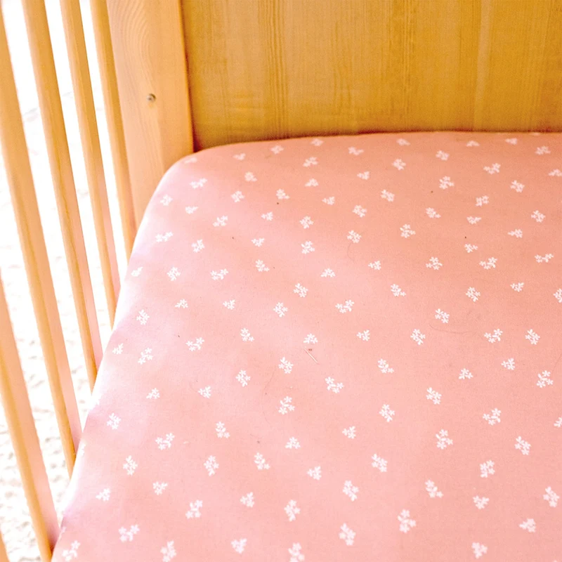 Drap Contour pour Lit de Bébé - Rose Dusty