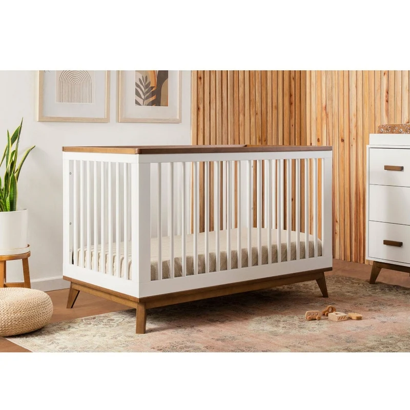 Couchette Convertible 3 en 1 Scoot - Blanc / Noyer