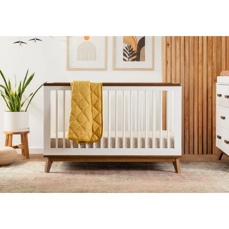 Couchette Convertible 3 en 1 Scoot - Blanc / Noyer