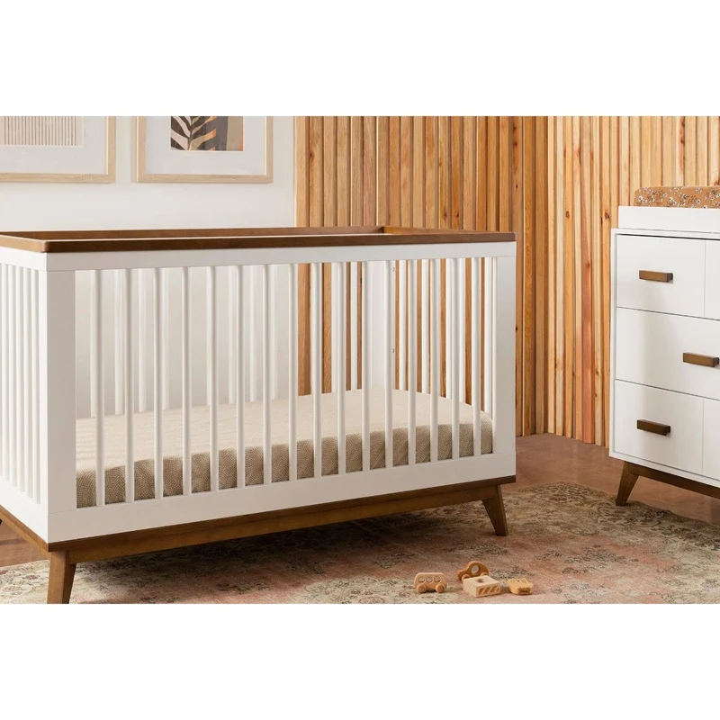 Couchette Convertible 3 en 1 Scoot - Blanc / Noyer