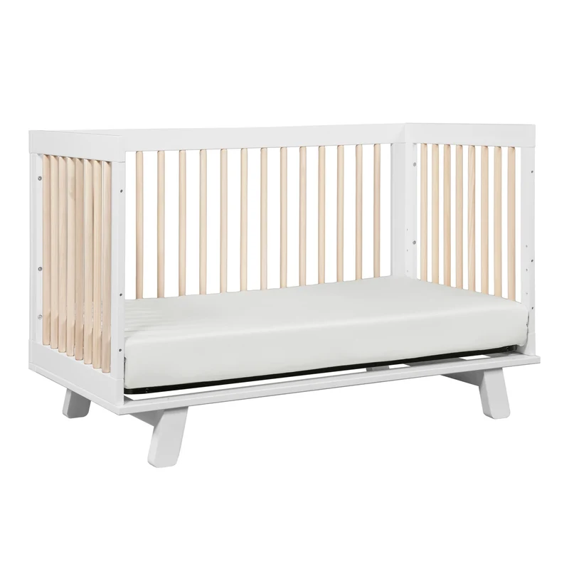 Couchette Convertible 3 en 1 Hudson - Blanc / Naturel Lavé