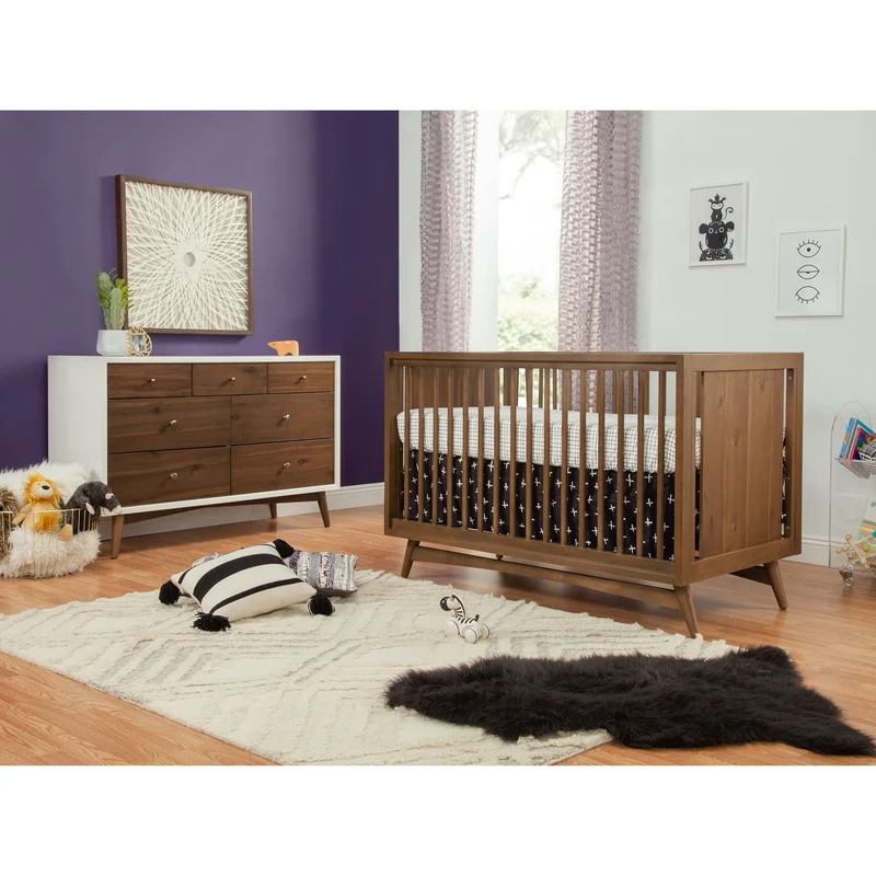 Couchette Convertible 3 en 1 Peggy - Noyer Naturel