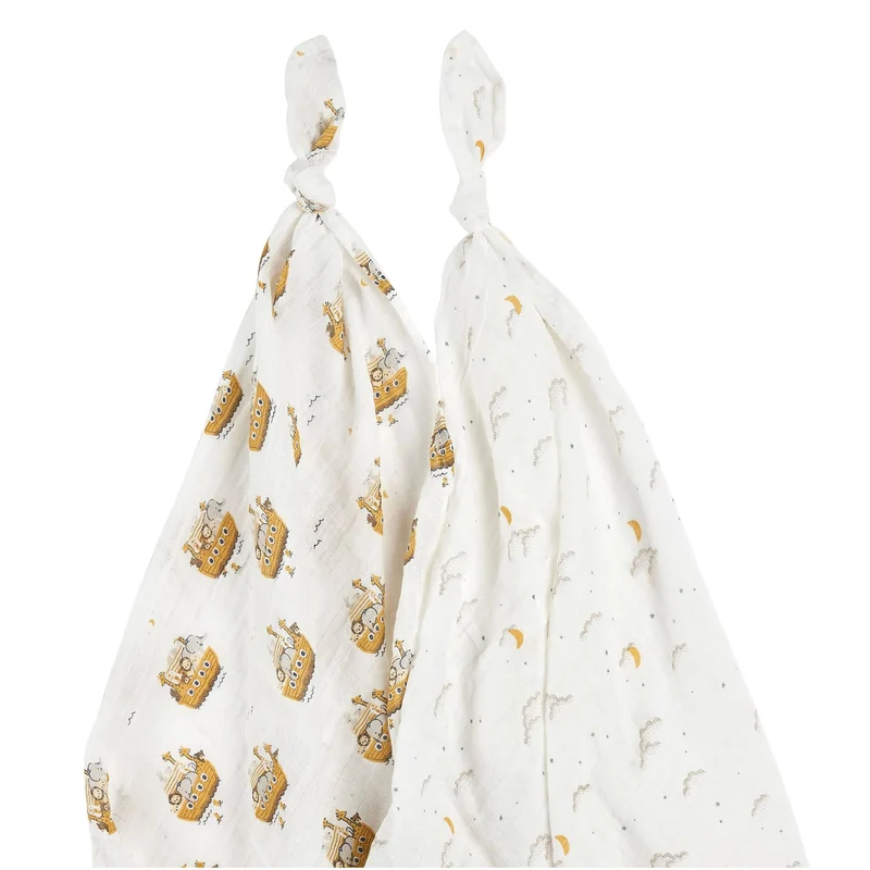 Couvertures (2) Mousselines - Lions