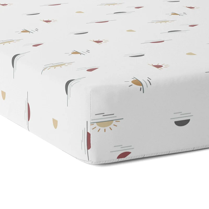 Drap Contour Percale pour Lit de Bébé - Soleils