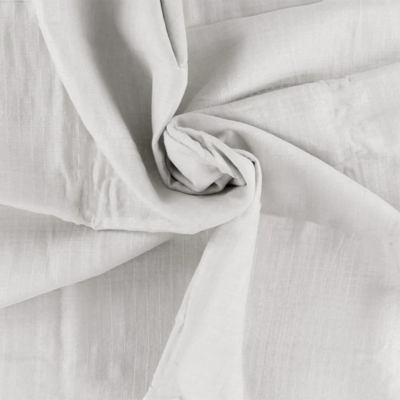 Couverture Mousseline Gaufré - Uni Gris