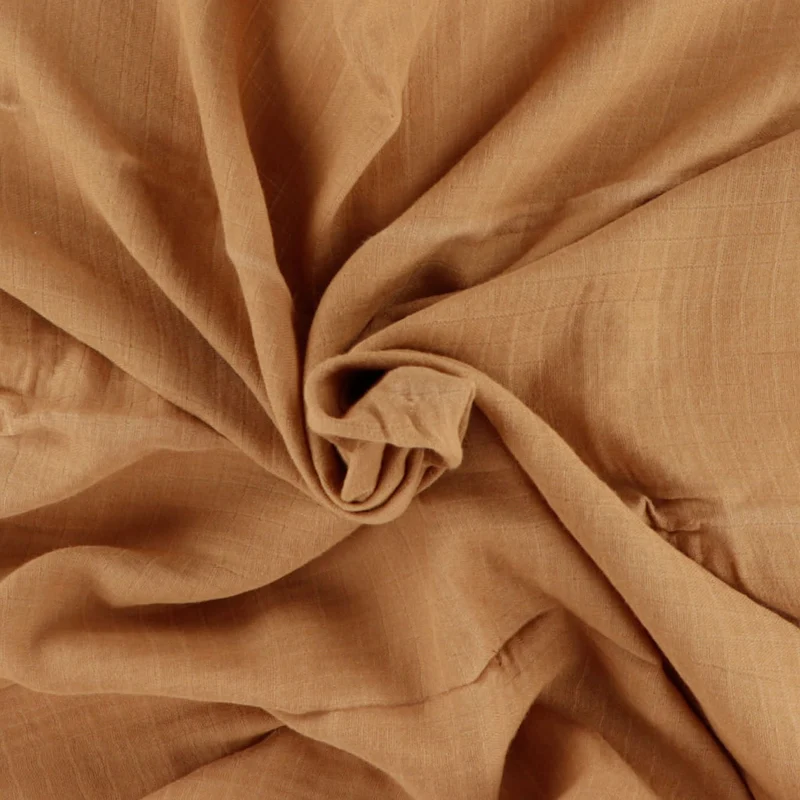 Couverture Mousseline Gaufré - Uni Brun