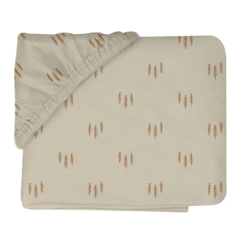Drap Contour pour Lit de Bébé - Flanelle Pins