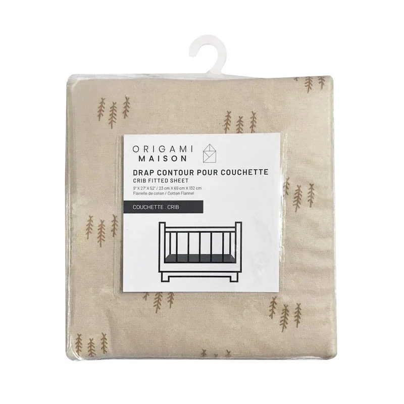 Drap Contour pour Lit de Bébé - Flanelle Pins