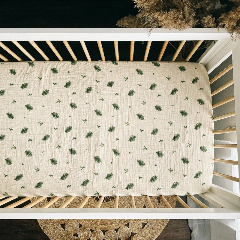 Drap Contour Couchette de Bébé - Fougère