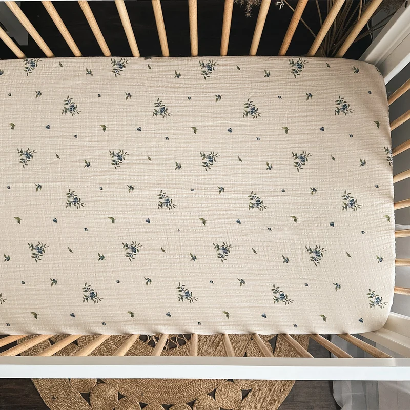 Drap Contour Couchette de Bébé - Bleuet