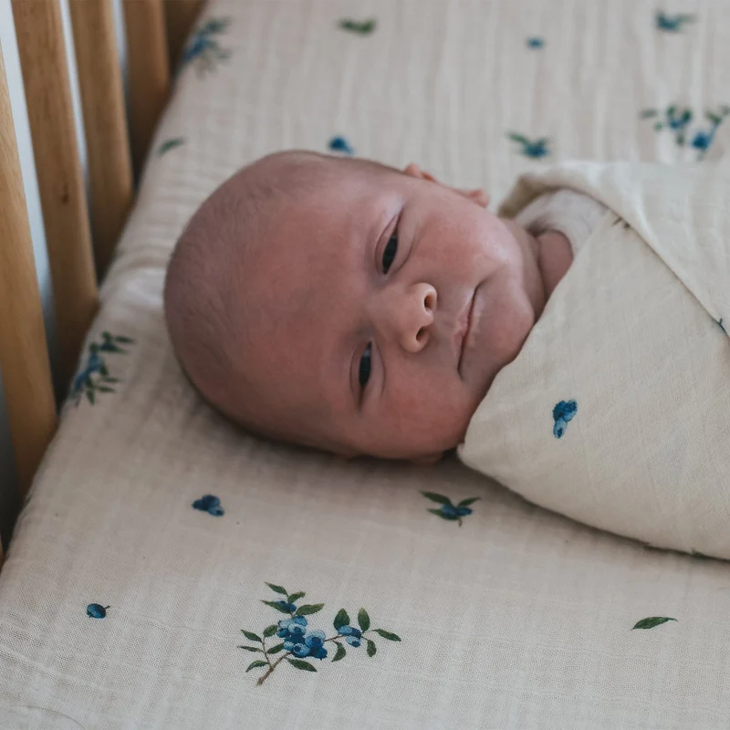 Drap Contour Couchette de Bébé - Bleuet