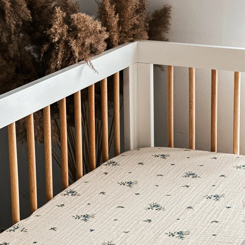 Drap Contour Couchette de Bébé - Bleuet