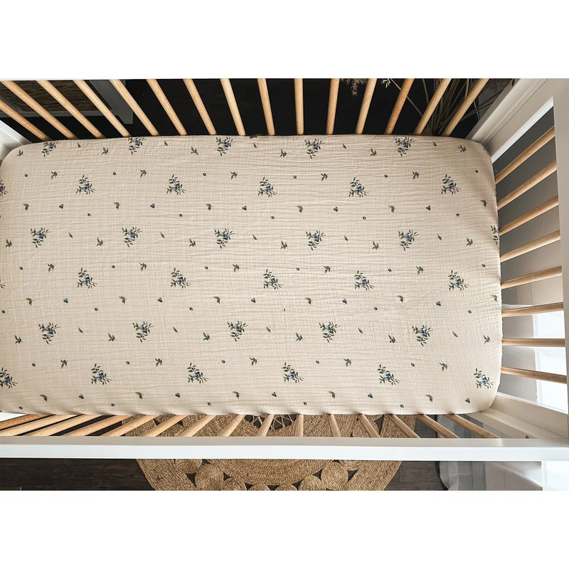 Drap Contour Couchette de Bébé - Bleuet