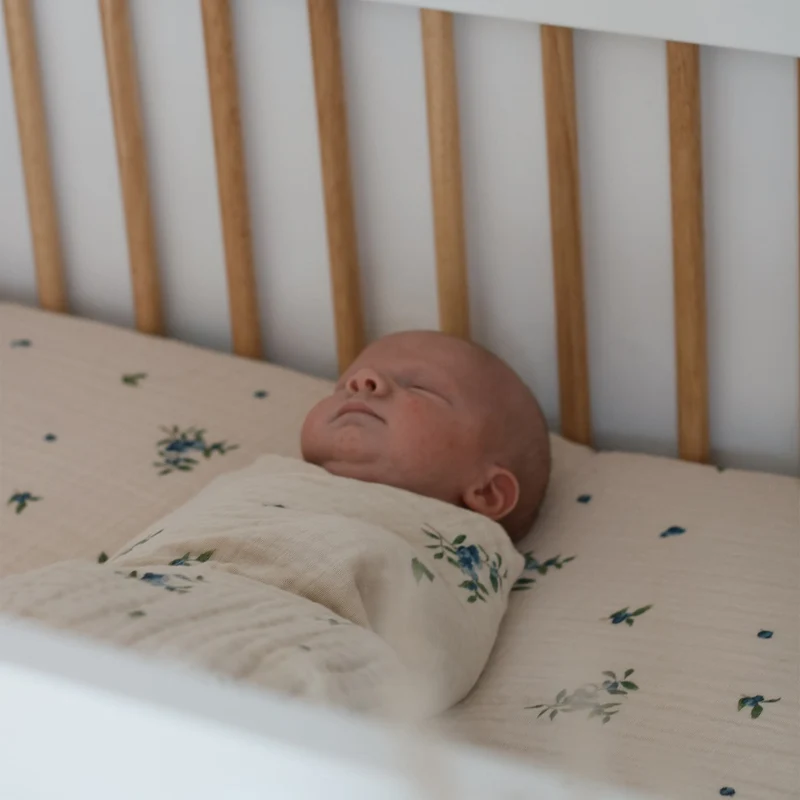 Drap Contour Couchette de Bébé - Bleuet