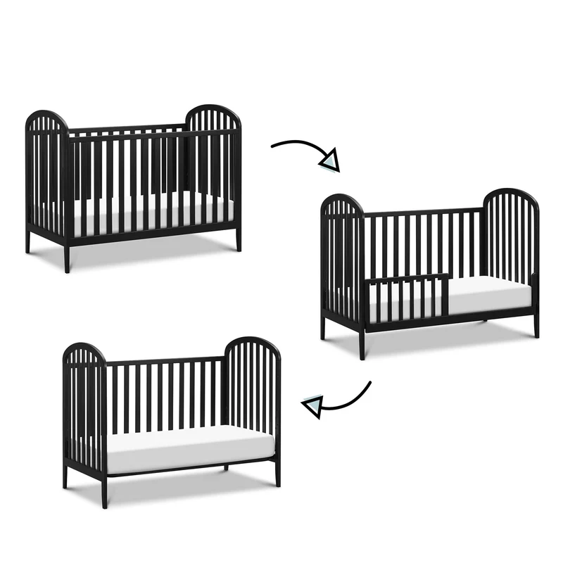Couchette Convertible 3-en-1 Beau - Ébène