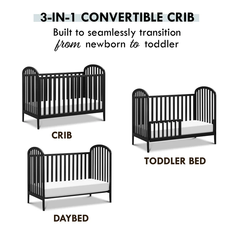 Couchette Convertible 3-en-1 Beau - Ébène