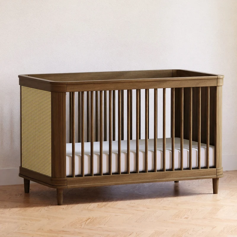 Couchette Convertible 3-en-1 Marin - Naturel Noyer