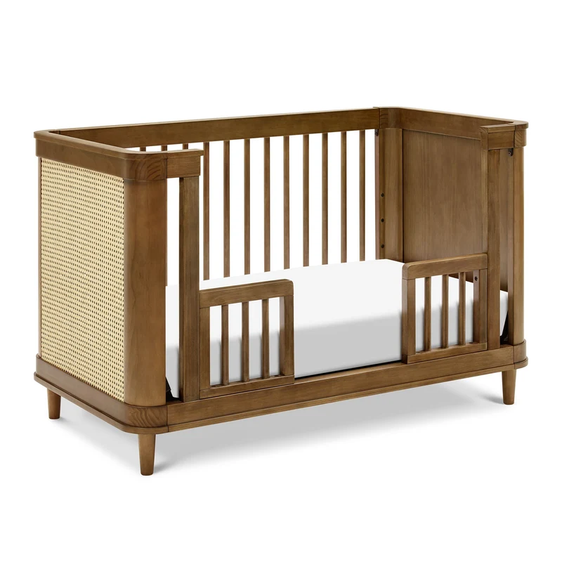 Couchette Convertible 3-en-1 Marin - Naturel Noyer