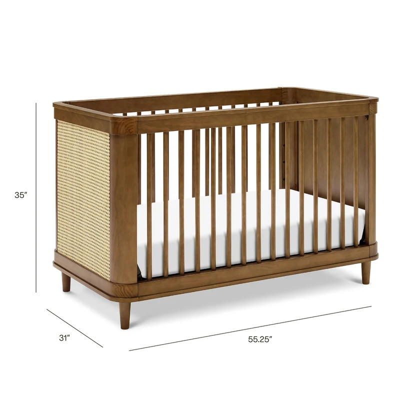 Couchette Convertible 3-en-1 Marin - Naturel Noyer