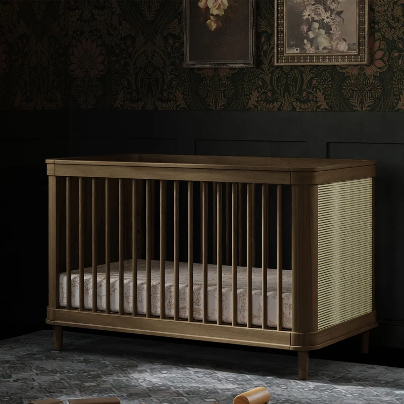 Couchette Convertible 3-en-1 Marin - Naturel Noyer