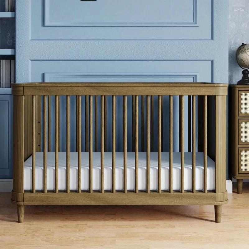 Couchette Convertible 3-en-1 Marin - Naturel Noyer