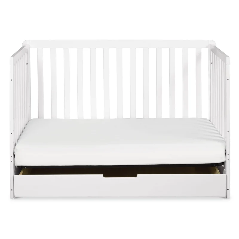 Couchette Convertible 4-en-1 Colby avec Tiroir Gigogne - Blanc