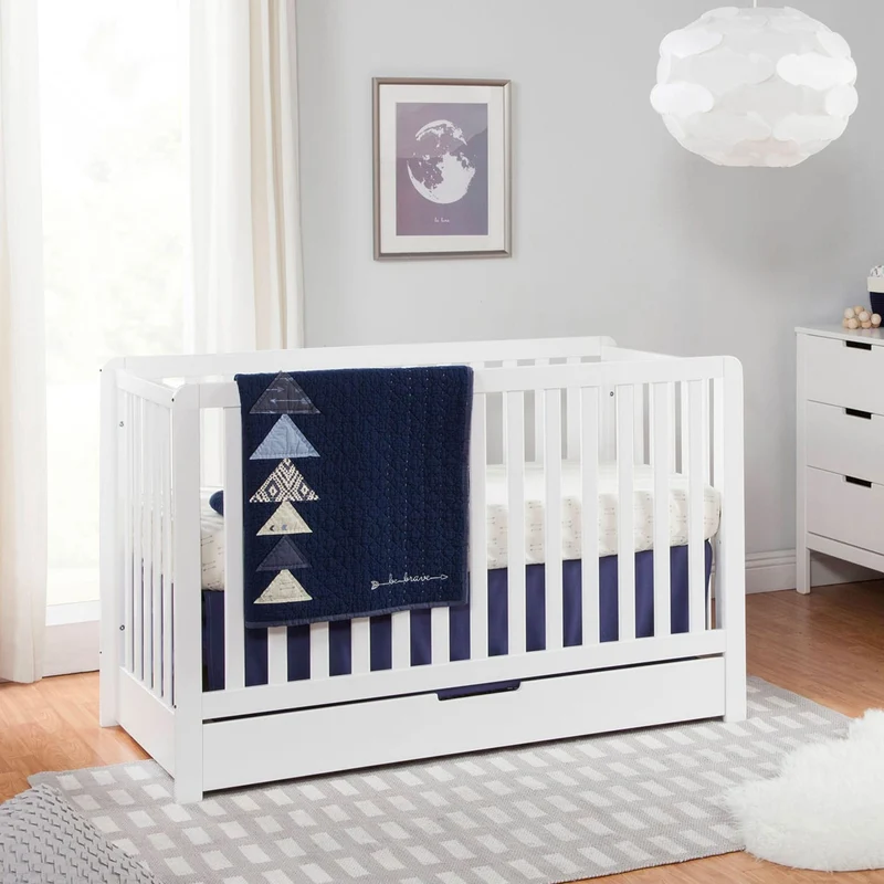 Couchette Convertible 4-en-1 Colby avec Tiroir Gigogne - Blanc