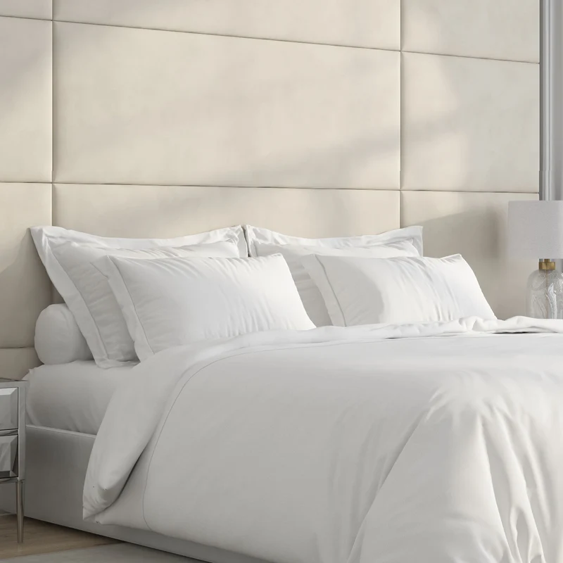 LOT DE DEUX TAIES PARIS SATIN COTON GRIS 300TC