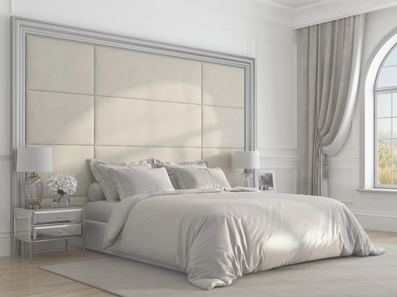LOT DE DEUX TAIES PARIS SUR MESURE SATIN COTON GRIS 300TC