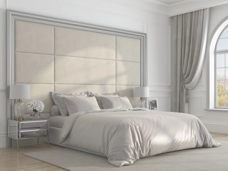 LOT DE DEUX TAIES PARIS SUR MESURE SATIN COTON GRIS 300TC