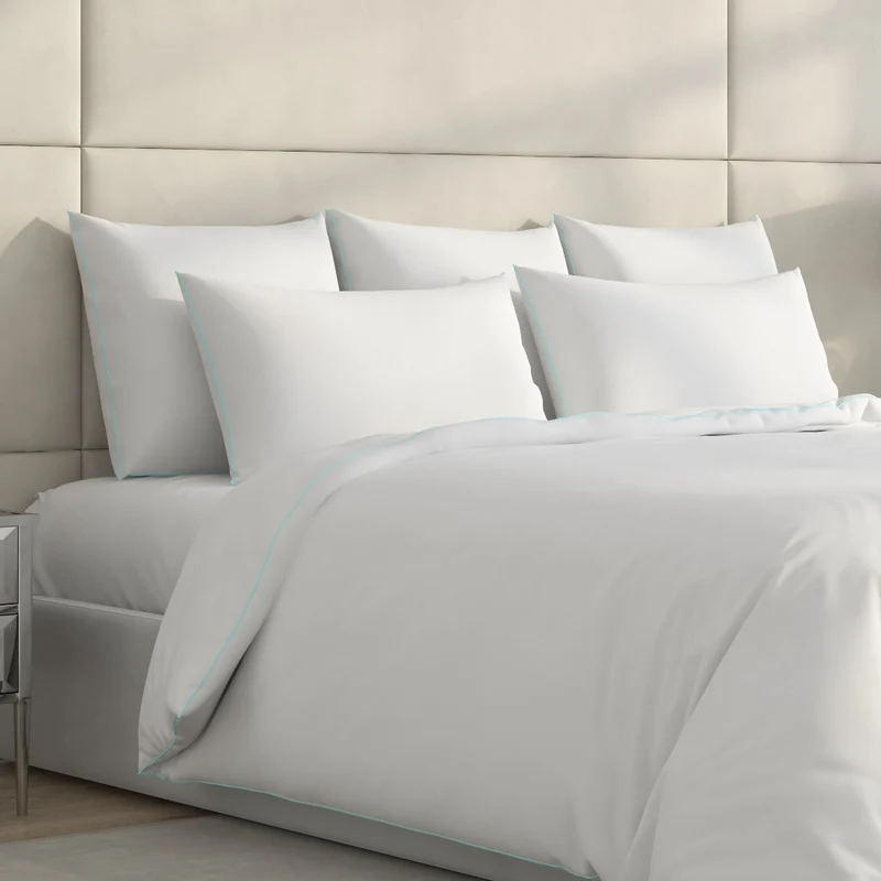 LOT DE DEUX TAIES TOKYO SATIN COTON BLANC 500TC